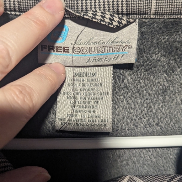 Free Country Winter Full Zip Plaid Hip Length Jacket/Coat - Picture 4 of 9